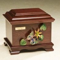 Natures Beauty On Cherry Wood Urn 200 Cu In