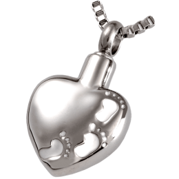 Stainless Steel Footprints on Heart