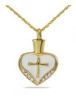 Solid Heart with Cross Keepsake