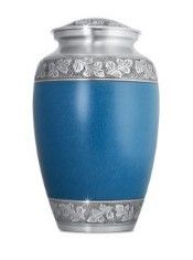 Blue Towan Pewter Ornate Brass Urn 200 cu In