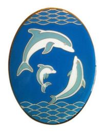 Cloisonne Dolphin Applique