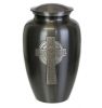 Ashen Celtic Cross Metal Urn  200 Cu In   Out Of Stock