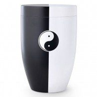 Zen Black And White Metal Urn  305 Cu In