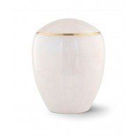 White Ambient Alder Wood  Large Cremation Urn 300 Cu In