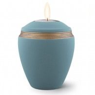 Luminaria Tea Light Candle Holder Urn Misty Blue 30 Cu In