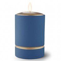 Tea Light Candle Holder Urn Blue