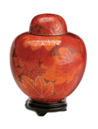 Fall Leaf  Large Adult Cloisonne Cremation Urn