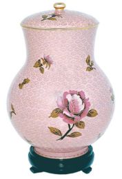 Dusty Rose Adult Cloisonne Cremation Urn 210 Cu. In