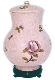 Dusty Rose Adult Cloisonne Cremation Urn 210 Cu. In