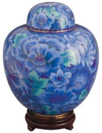 Azure Blue Companion Urn 410 Cu In