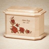 Rose Mist Adult Rectangle Cremation Maple Urn 200 Cu In