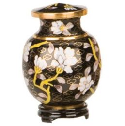 Cloisonne Minuet Miniature Keepsake Cremation  Urn 2.5 Cu In