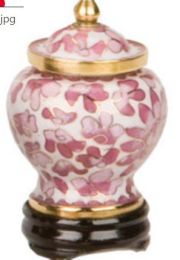 Cloisonne Purple Miniature Keepsake Urn 2.5 Cu In