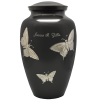 Slate And Pewter Butterfles Urn With Clip Art Options