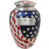 American Flag Brass Cremation Urn