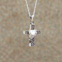 Heart Stone Cross Pendant Urn