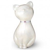 Princess Cat Urn White.  43 Cu. In.
