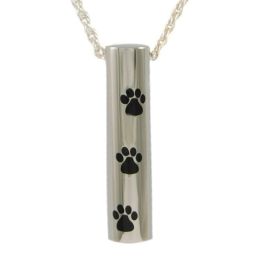 Triple Paw Print Cylinder Pendant.