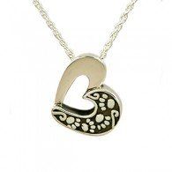 Paw Print Open Heart Pendant Urn