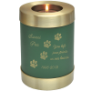 Sage Green Candle Holder Dog Urn