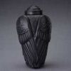 Black Angel Wings Sculpture Cremation Urn