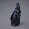 Angel Wings Sculpture Ceramic Creation Urn in Cobalt Blue & Black