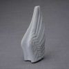 White Angel Wings Sculpture Ceramic Keepsake Urn
