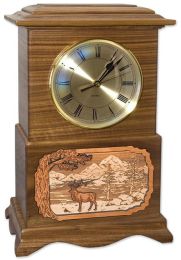 Ambassador Urn Clock With Wild Elk 230 Cu. In.