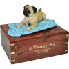 Pug On A Blanket Rosewood Urn 2 Dogs Choice
