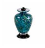 Hand Blown Glass Cremation Keepsake Urn in Amato Aegean