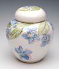 Porcelain Cremation Urn With Hand Painted Flowers 2 Sizes