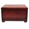 Large Cherry Finish Grooved Horizontal Wood Urn 350 Cu In