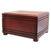 Large Cherry Finish Grooved Horizontal Wood Urn 350 Cu In