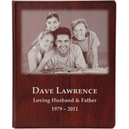 Funeral Guest Book Wooden Binder With Family Photo Option