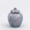 Legacy Round Gray Natural Marble Keepsake Urn 1 Cu In