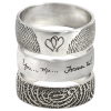 Jewelry Band Ring With & Prints & Hearts