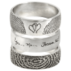 Jewelry Band Ring With & Prints & Hearts