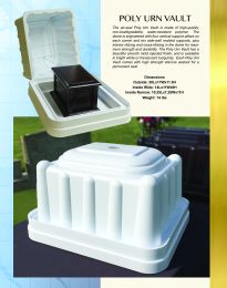 Poly Urn Vault White Poly Litho Vault