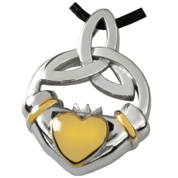 Premium Stainless Steel Claddagh Trinity Knot Keepsake Urn