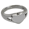 Cremation Jewelry Premium Stainless Steel Simple Heart Ring