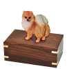 Pet Cremation Rosewood Urn Pomeranian-Red