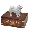 Pet Cremation Wood Urn  American Eskimo 4 Sizes Available
