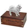 Pet Cremation Wood Urn  American Eskimo 4 Sizes Available