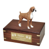 Dog Wood Cremation Urn Boxer Uncropped Ears  4 Sizes