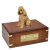 Apricot Poodle Wooden Cremation Urn  4 Sizes Available