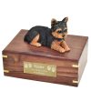 Pet Cremation Rosewood Urn Yorkshire Terrier with Puppycut