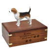 Dog Wood Cremation Urn Beagle  4 Sizes Available