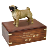 Pet Cremation Rosewood Urns Pug Brown & Black  (2 Dogs)