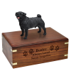 Pet Cremation Rosewood Urns Pug Brown & Black  (2 Dogs)