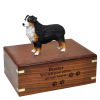 Dog Wooden Cremation Urn Australian Shepherds Tricolor 4 Sizes